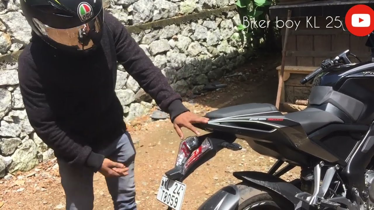 RS 200 modification custom brake light & Number plate setting