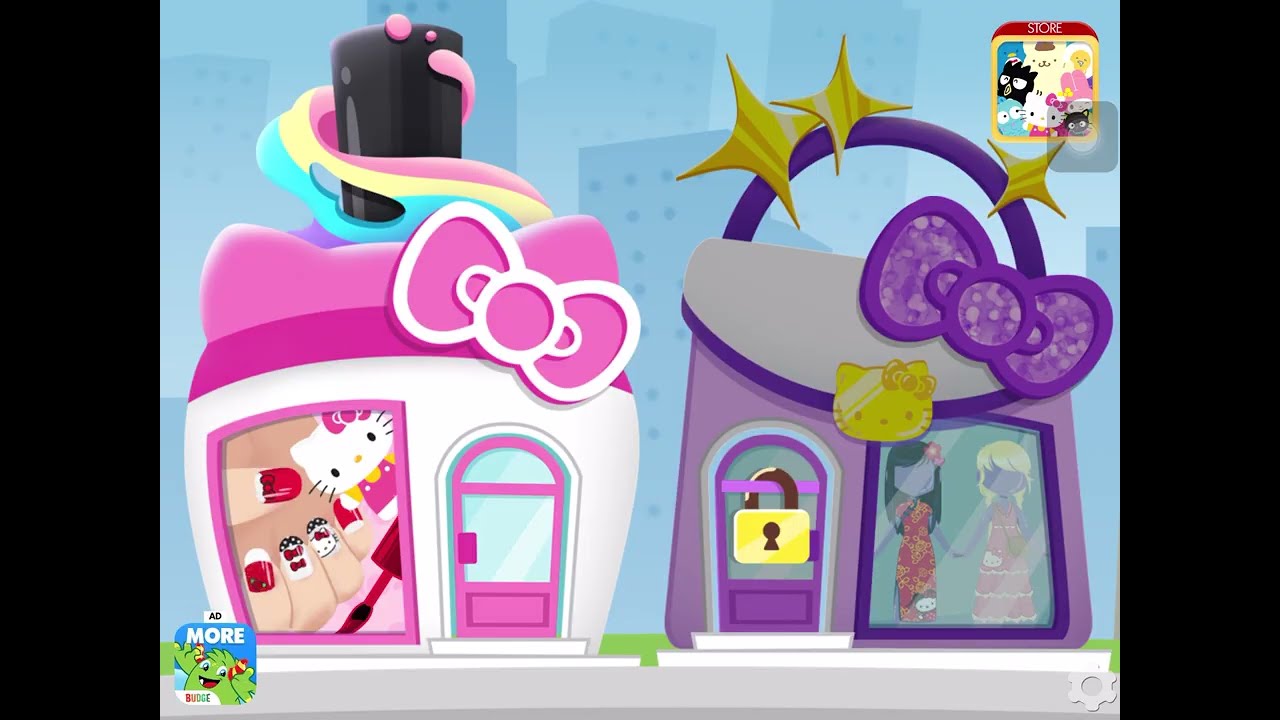 Playing Hellokitty Nail Salon 💅 # New video #games #glitch kitten 🐈‍⬛ 