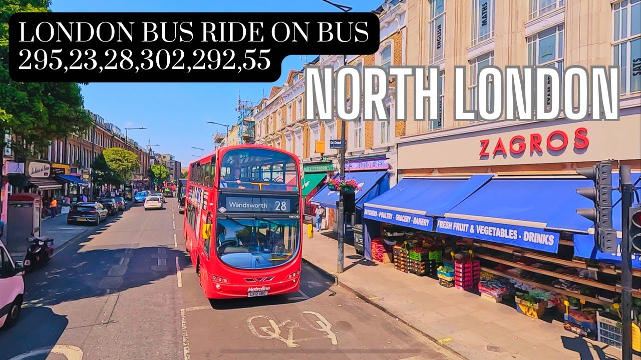 London Bus Ride through North London : A Sunny Day Adventure