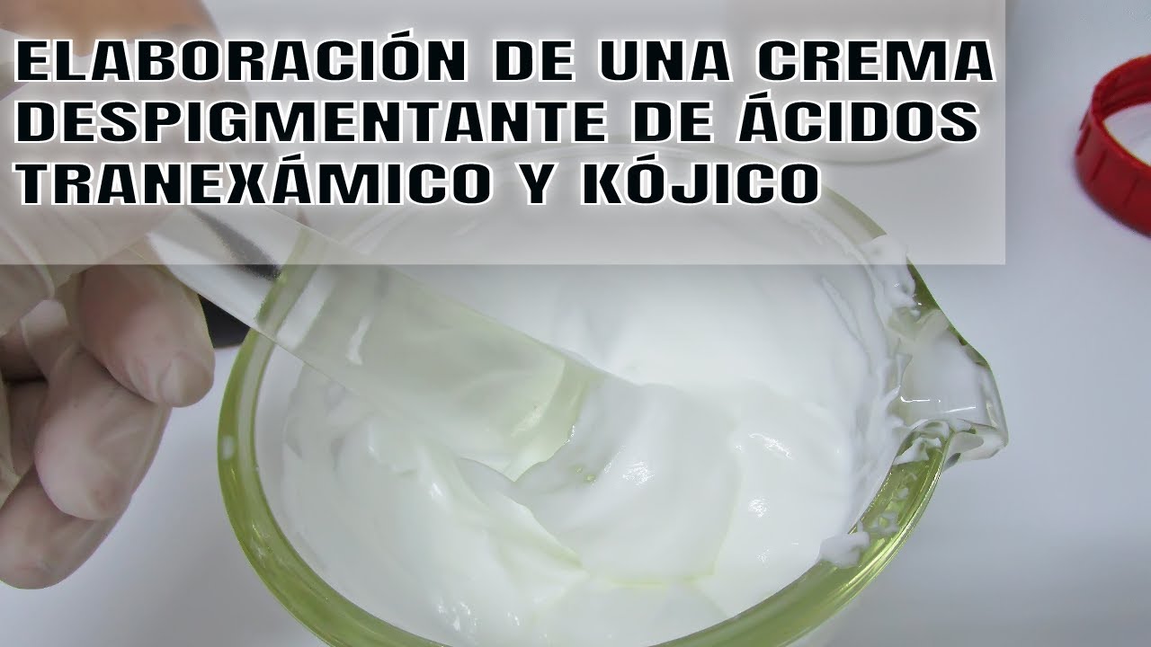 Crema despigmentante de ácido tranexamico y kojico en base de Beeler