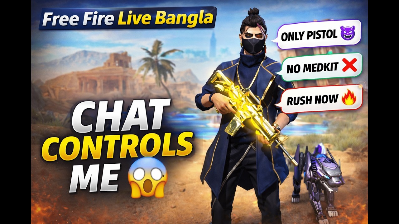 🔴 Chat Controls My Game 😱 | Free Fire Live Bangla 🇧🇩
