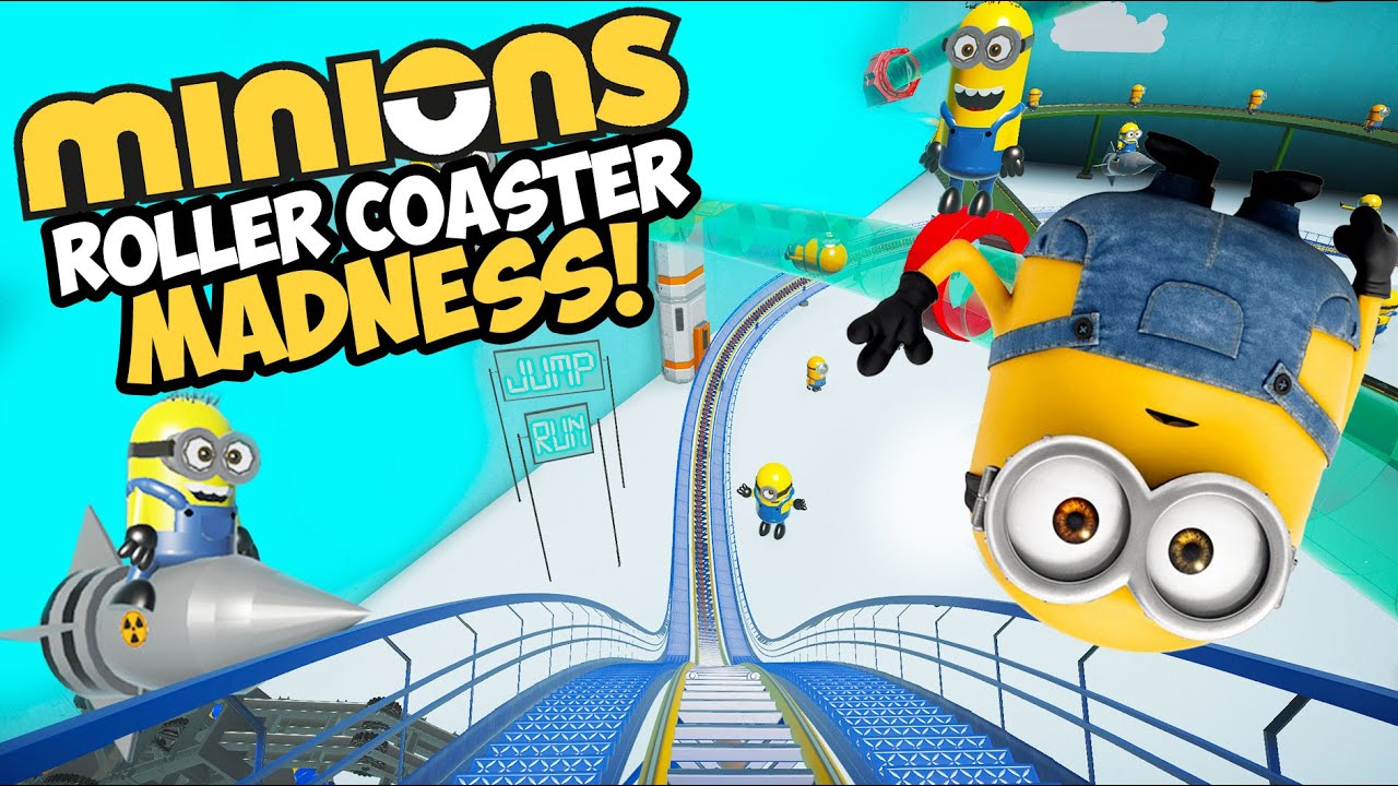 Despicable Me, Minions Madness Roller Coaster! POV Ride Experience