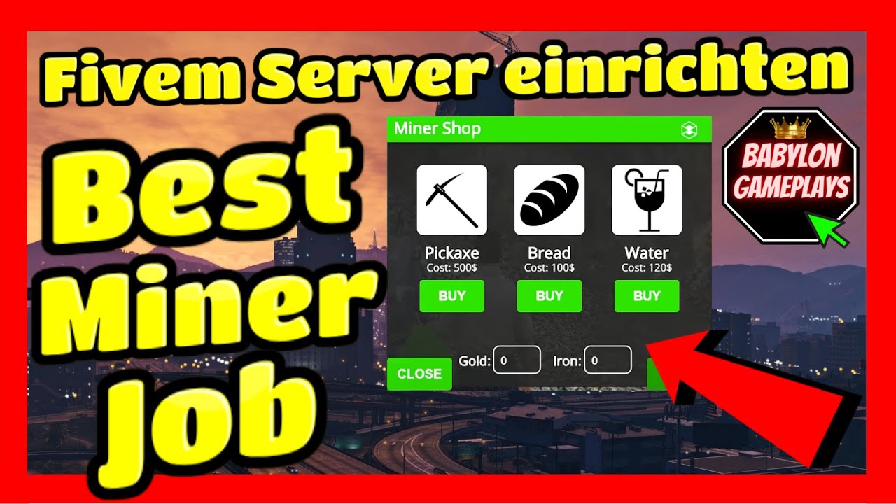 Fivem Server einrichten # 318 // Miner Job Pro // Einf&uuml;gen & Installieren Tutorial ESX Fivem 2022