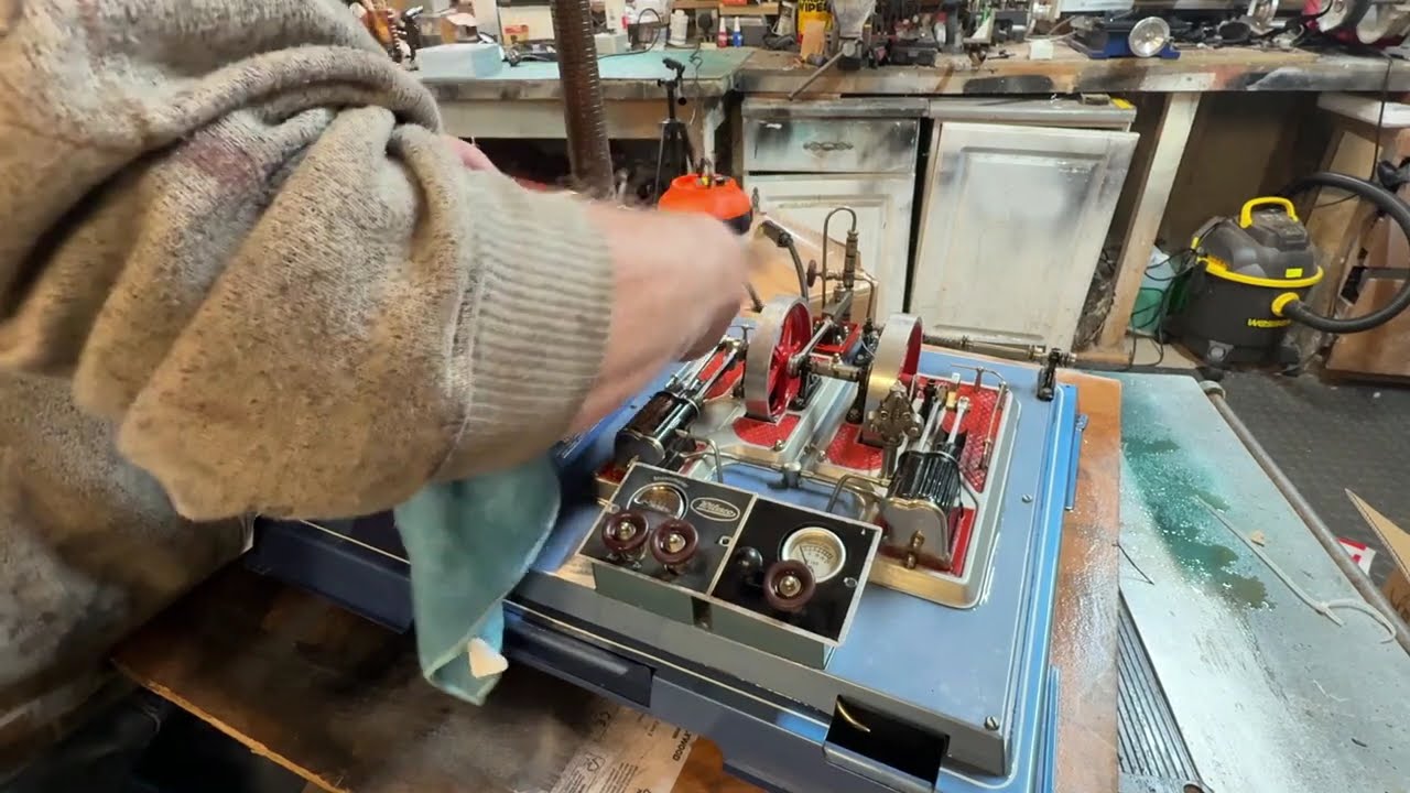 Wilesco D32 Steam Engine Restoration Project Part 2 Running for first time