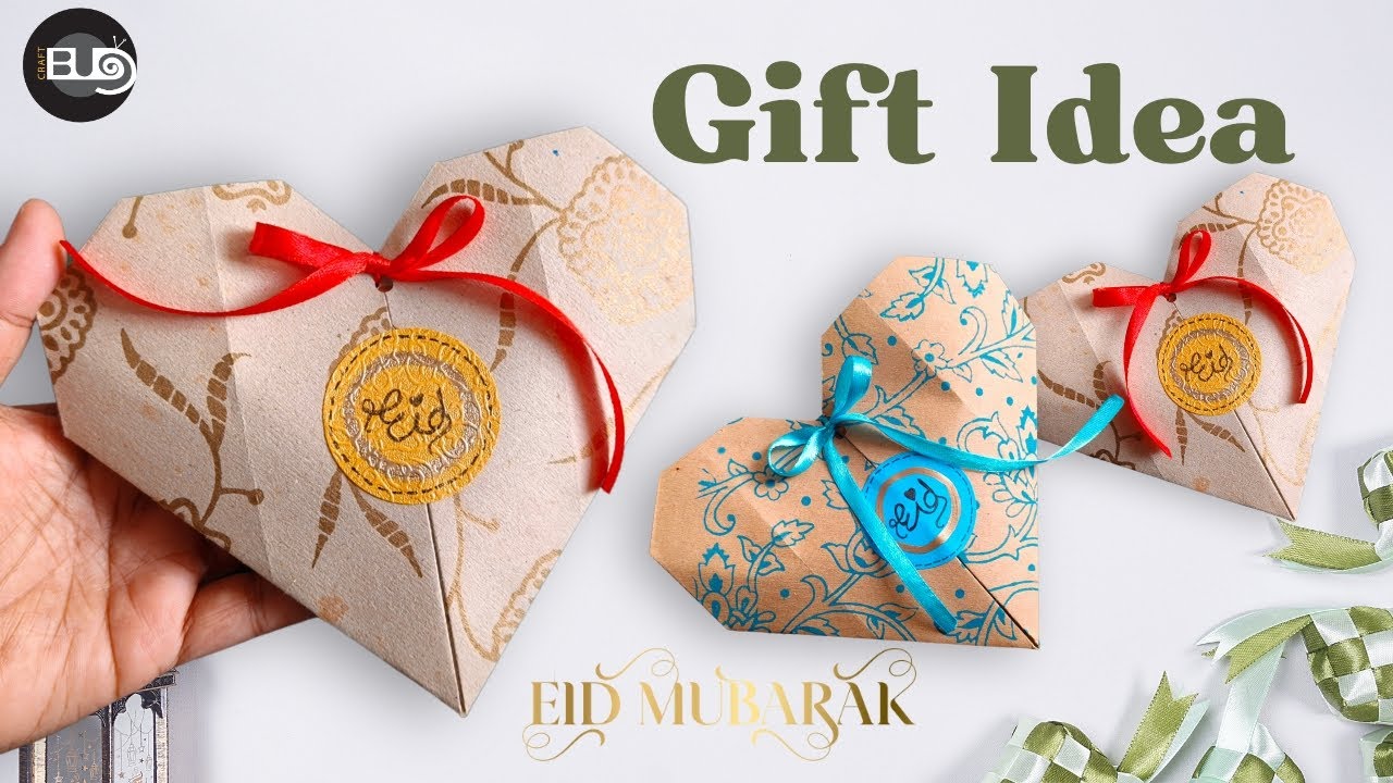 DIY🌙 EID Gift Wrapping Idea | Easy Origami Heart Envelope Treat Bag | Gift Packaging for Eid |