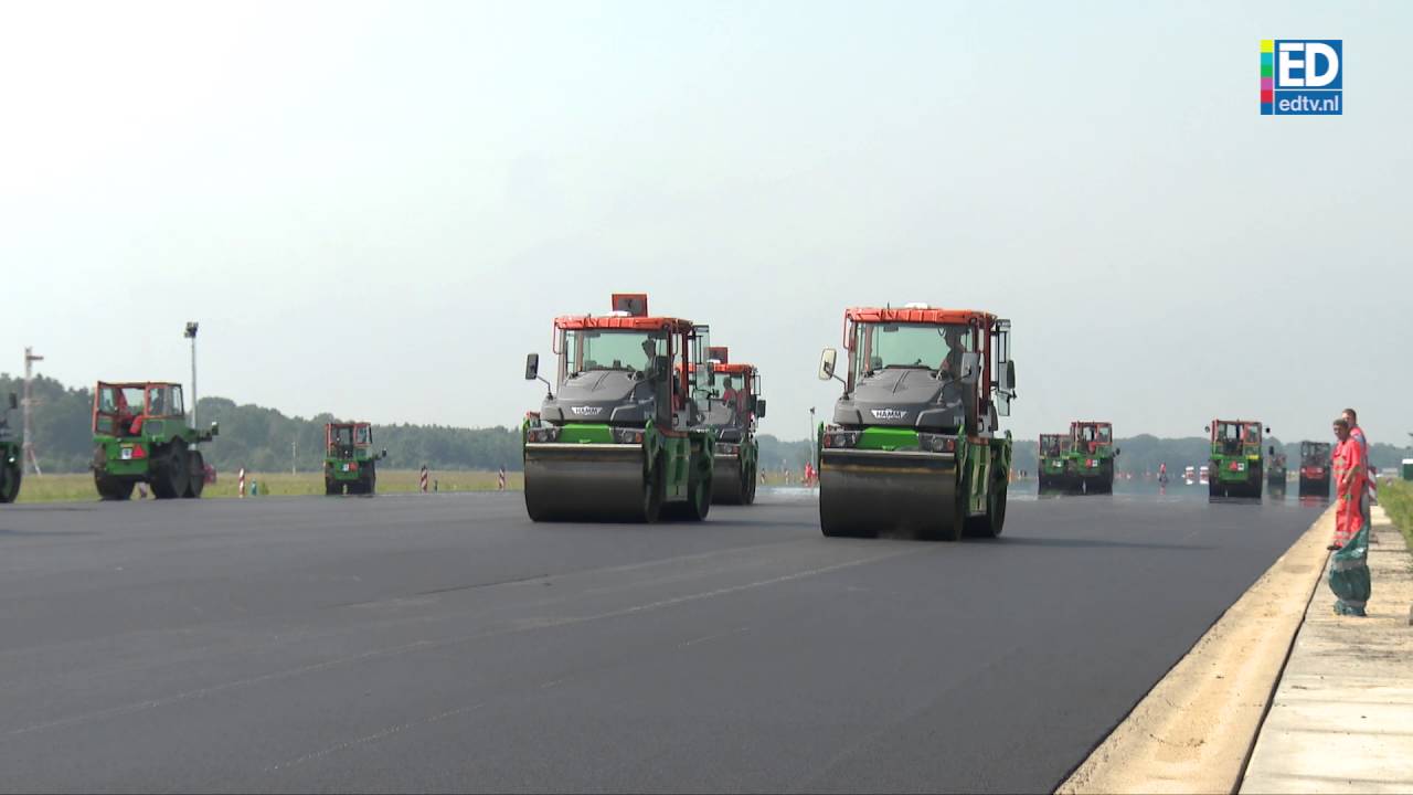 Nieuw asfalt voor Eindhoven Airport