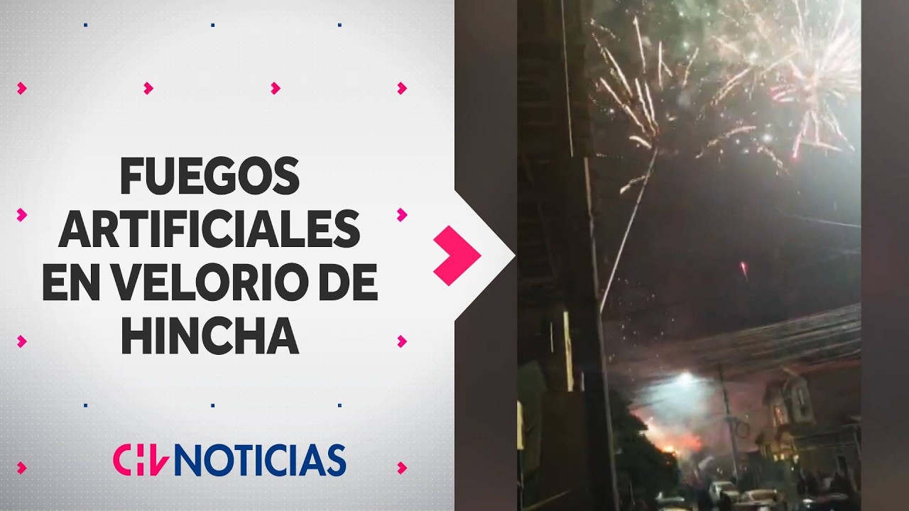 Lanzan gran cantidad de fuegos artificiales en velorio de hincha de Colo Colo asesinado en Pudahuel