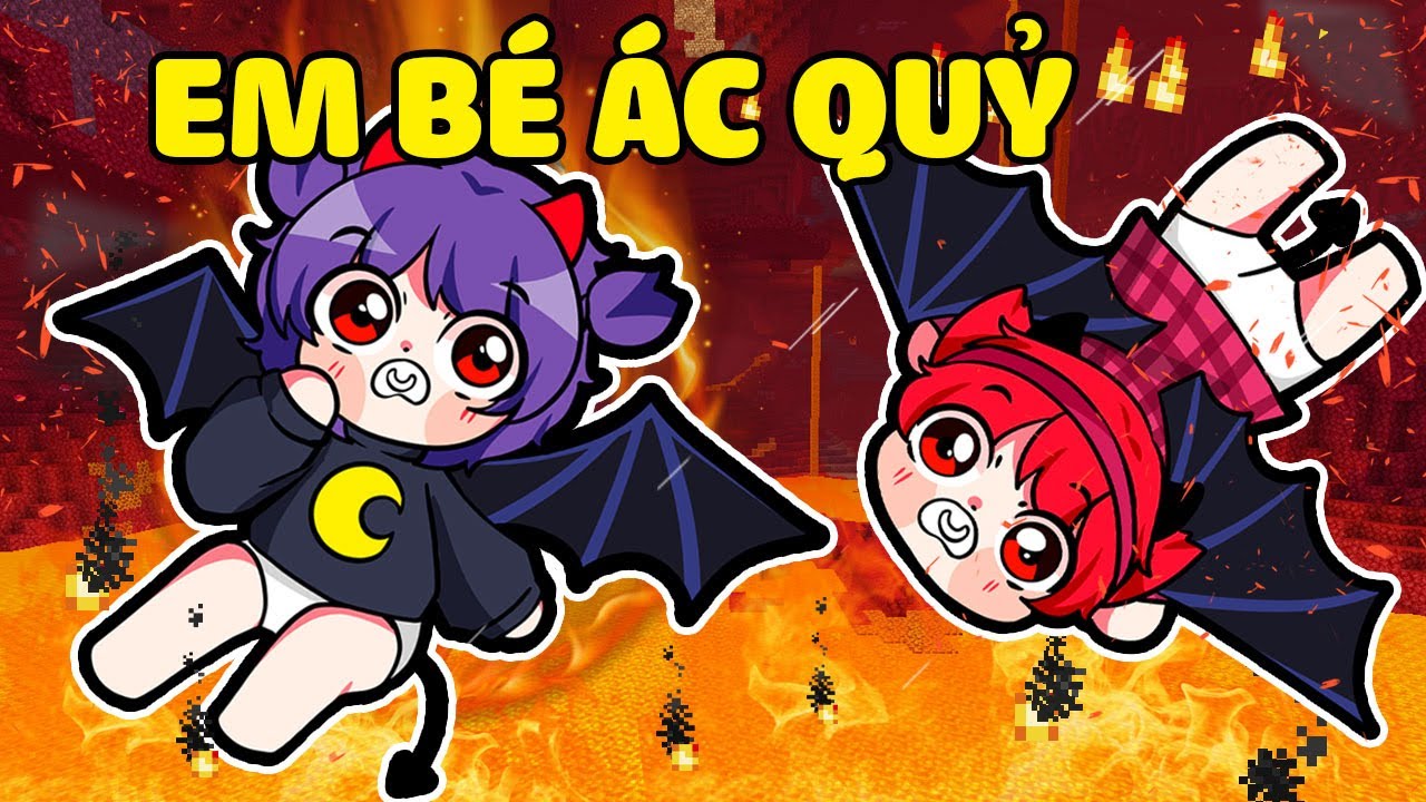 NABEE VÀ HACHI 1 NGÀY TRỞ THÀNH EM BÉ ÁC QUỶ BẤT TRỊ TRONG MINECRAFT*NABEE BABY DEVIL 👶😈