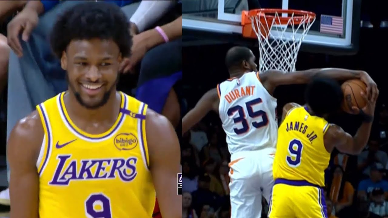 Bronny James tried to posterize Kevin Durant and he stunned the crowd 😅