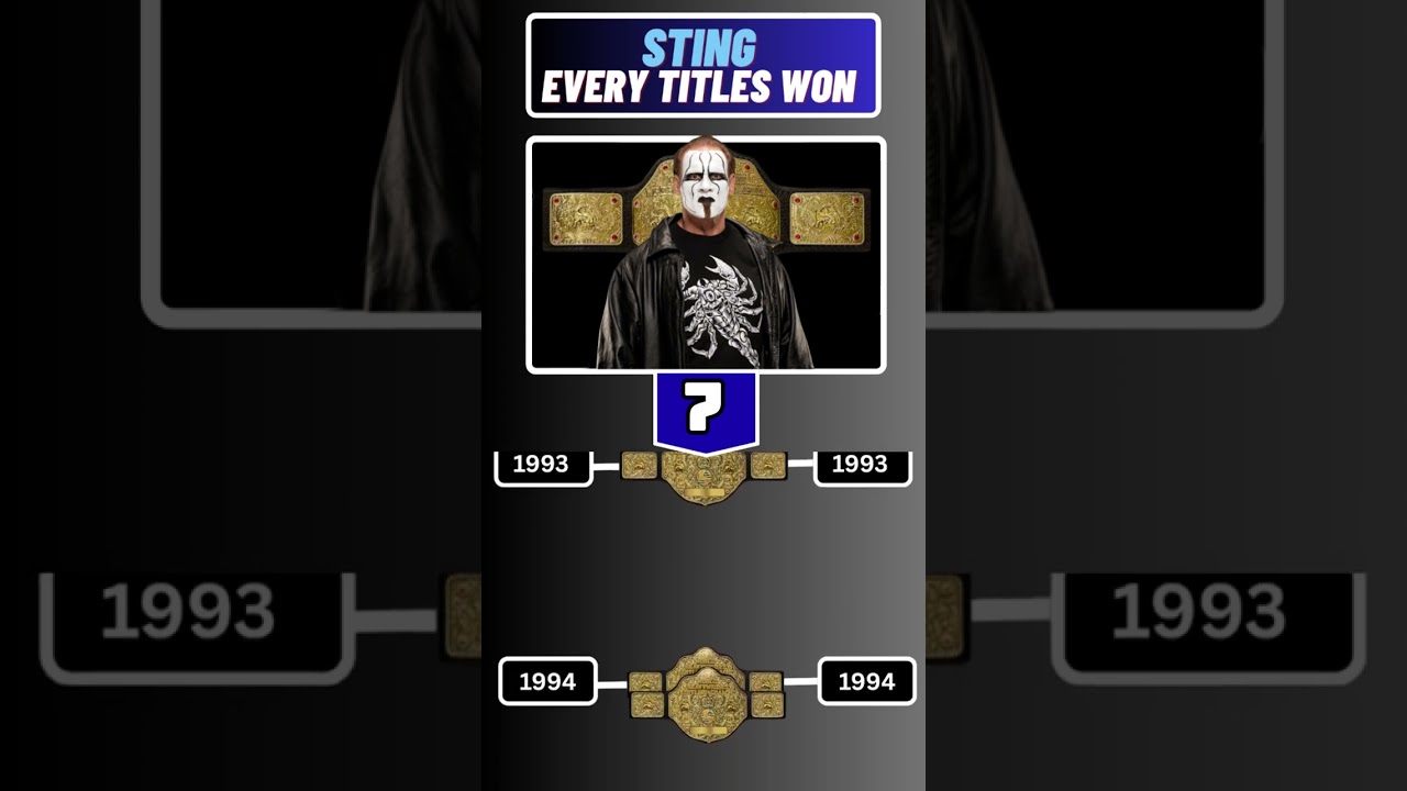 Все титулы WWE, завоеванные Стингом | Полная история чемпионских титулов 