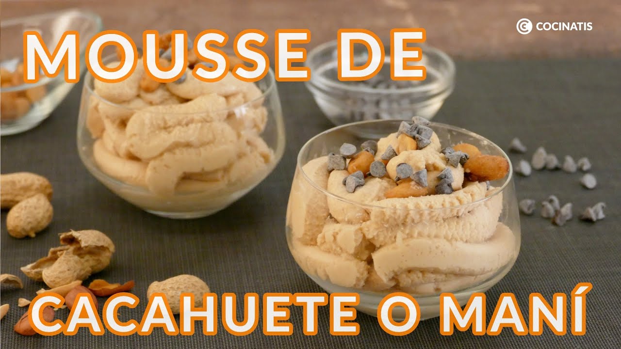 MOUSSE de CACAHUETE o MANÍ ¡Toda una delicia! // Cocinatis
