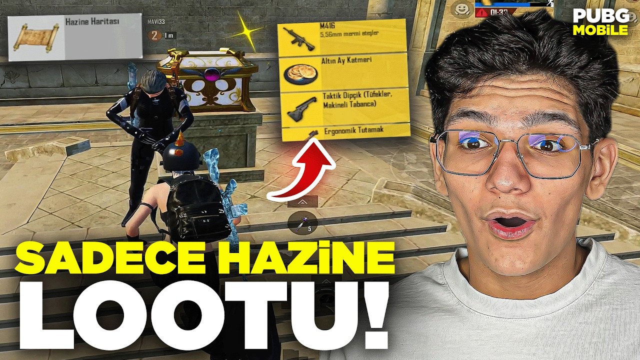 SADECE HAZİNE LOOTUYLA OYNADIM! MG3 ÇIKTI - PUBG MOBİLE