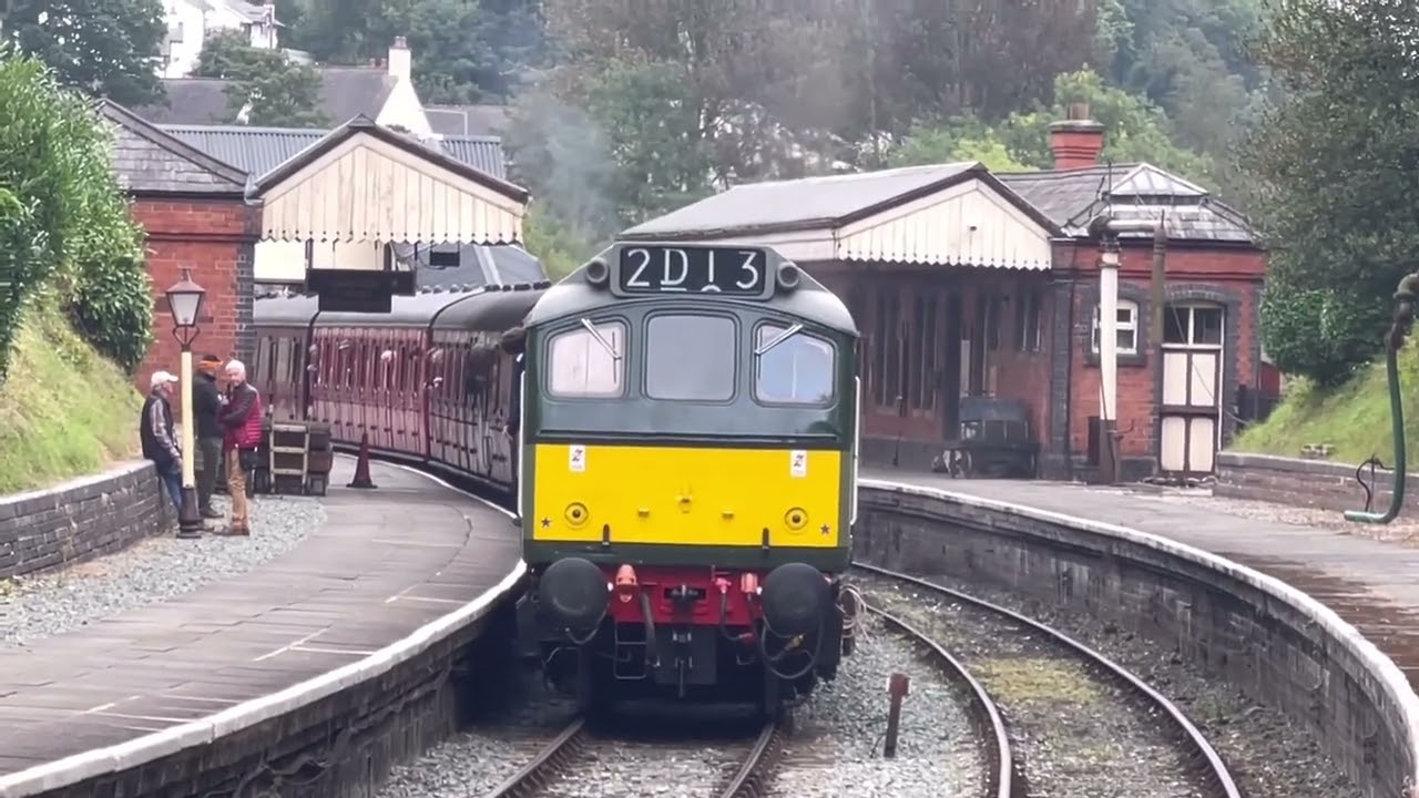 Llangollen and Corwen railway, Dee valley, Wales, Diesel running, 16/09/23