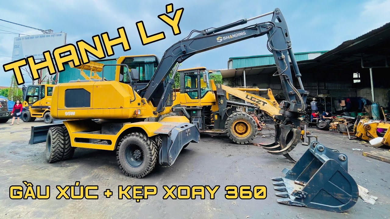 Thanh Lý Xúc Đào Trung Quốc Gầu Xúc + Kẹp Xoay 360 Rẻ Hơn Máy Mới 100 Triệu | 0869333717