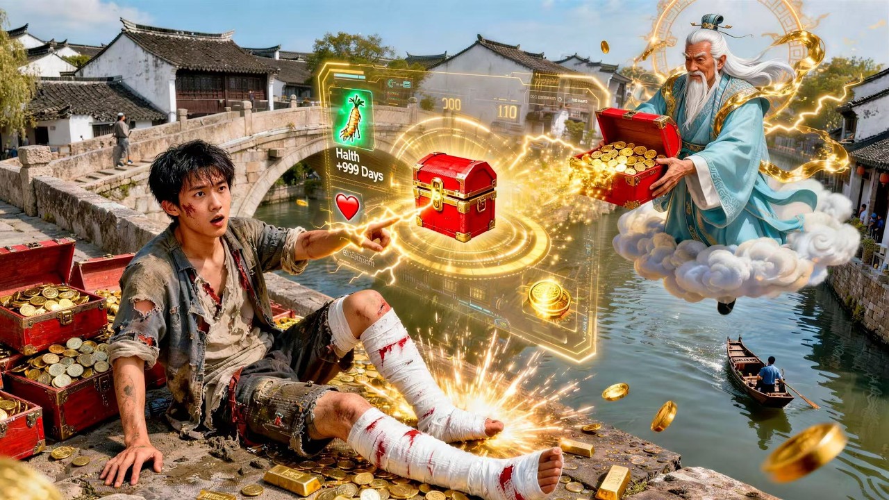 poor beggar received divine help,get a chest, obtained various rewards from treasure chests.