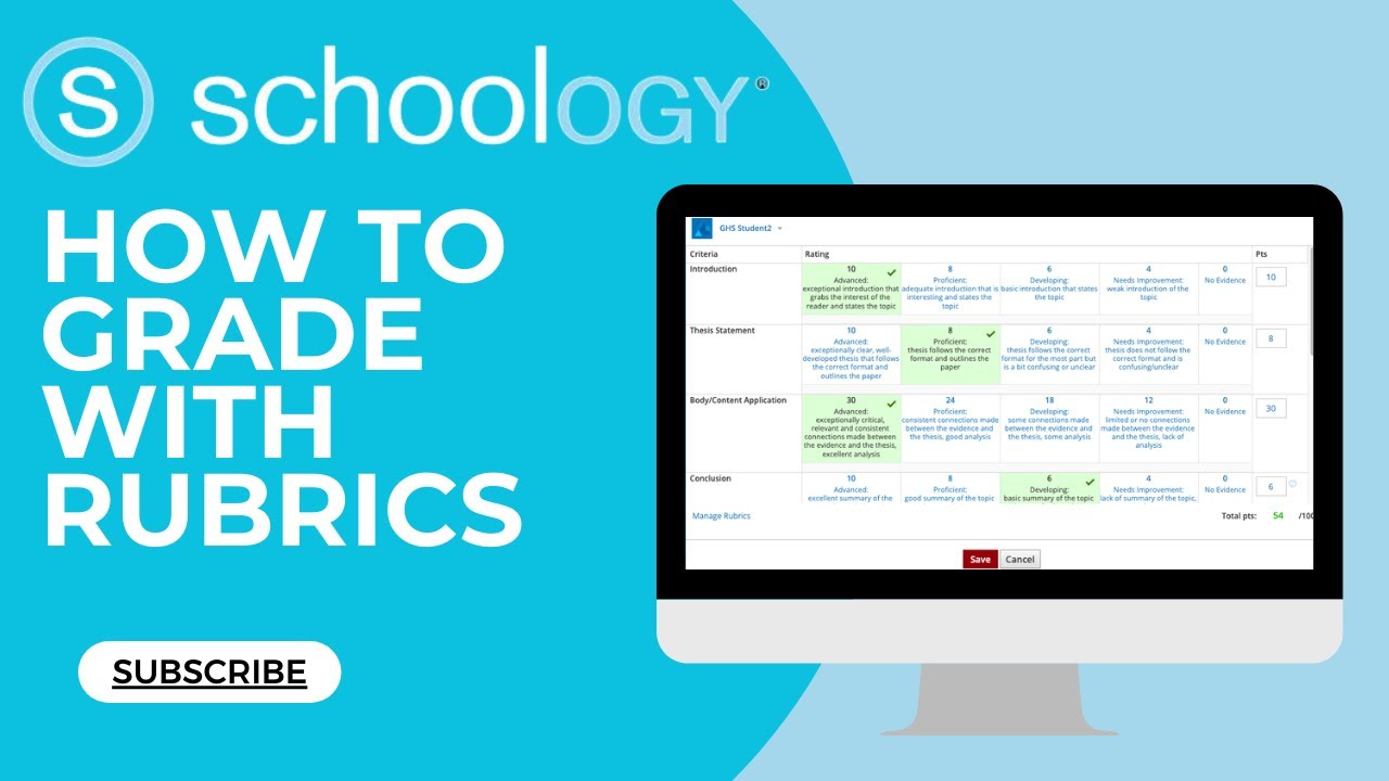 Schoology 101:  Grading with Rubrics