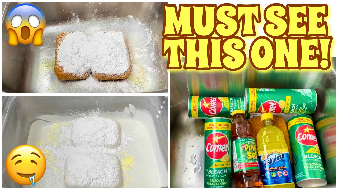 ASMR Paste - PineSol 🤎+ Lemon Fabuloso 💛THICK & LOTS of Lemon Comet 💫 * THIS SMELLED AMAZING!!