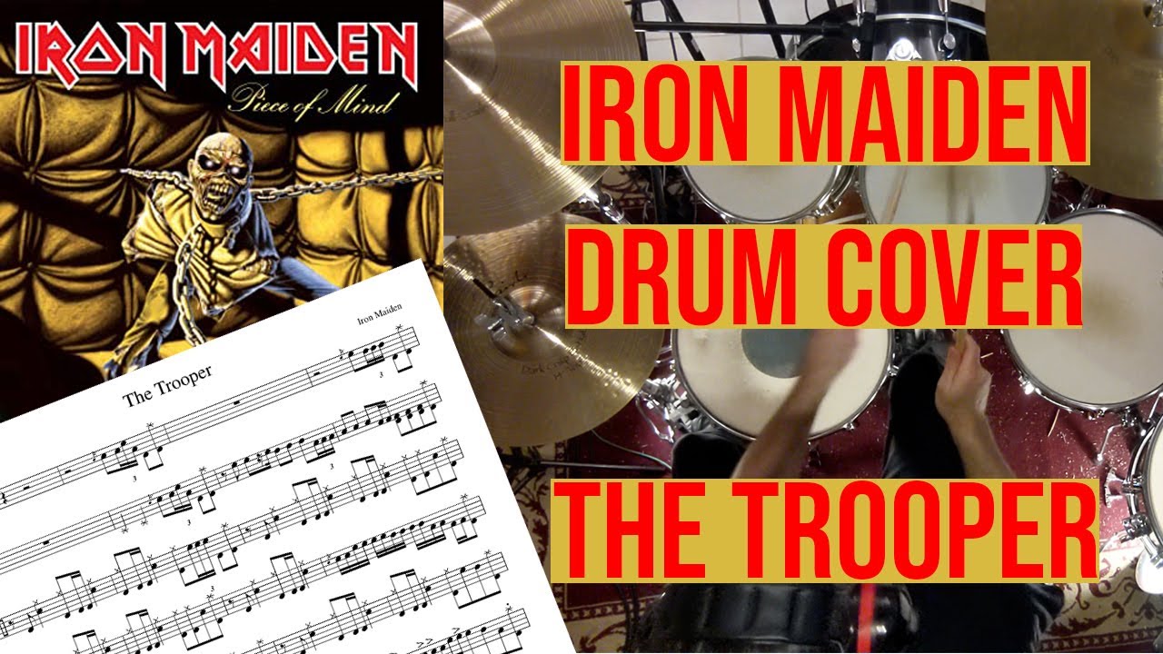 Iron Maiden - The Trooper | Drum Cover (Transcription pdf link below)
