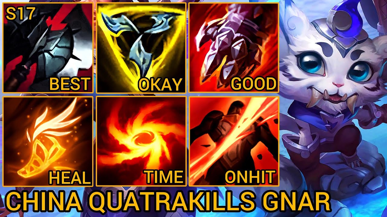 Quadrakills Gnar MVP 15/2/13 - China Server Wild Rift Best High Tier New Build Season 17