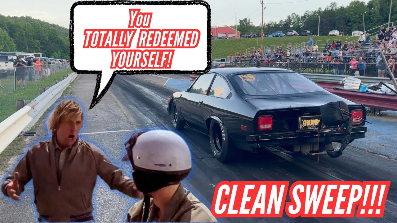 Grumpy Vega goes undefeated in 2 classes! Tricky No Prep at 52 Dragway!