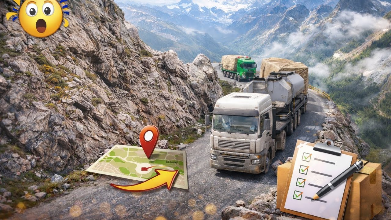 Dangerous Mountain Delivery | Truck Driving in Hills 😱