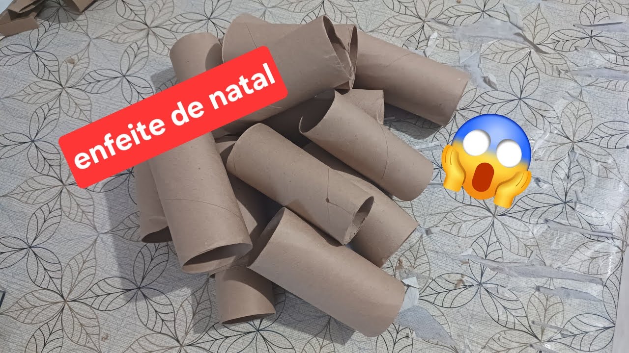 Voc&ecirc; vai se surpreender com esse enfeite de natal com rolo de papel higienico