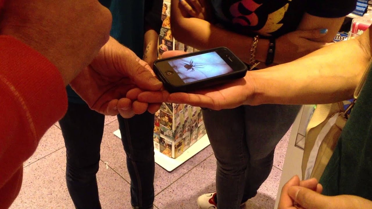 The best reaction so far from a guy - with the Magic Spider Prank App