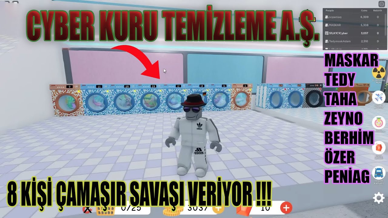 TARİHİN EN ZEVKLİ ROBLOX OYUNU !! ÇAMAŞIRCI SİMULATÖR | CyberRulz Mekiple ROBLOX Çamaşırcılık