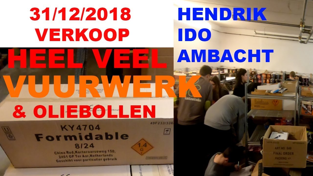 OUDJAARSDAG 2018 vuurwerk verkoop bij INTRATUIN en OLIEBOLLEN VAN VELDMEIJER