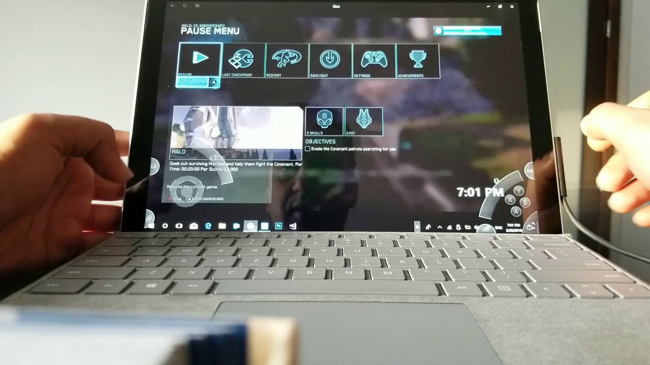 Keyboard mouse & touch screen gaming on surface pro 2017