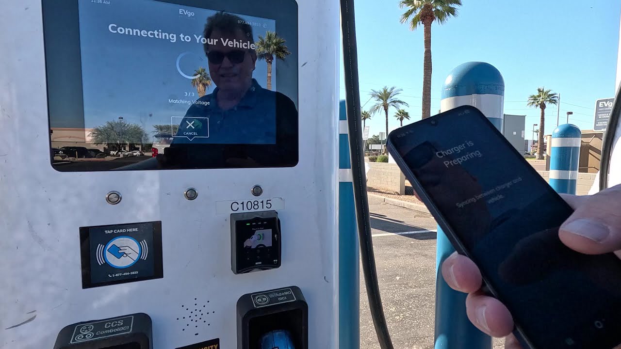 EVgo Fast Charger, CCS1 to NACS Adapter, Litchfield Rd, Goodyear, Arizona, GFH10678