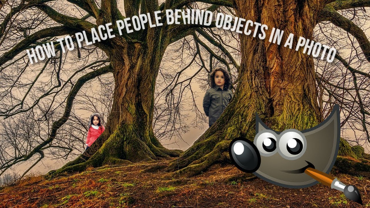 How to Place People Behind Objects in Photo | GIMP Tutorial 2018 / 2019