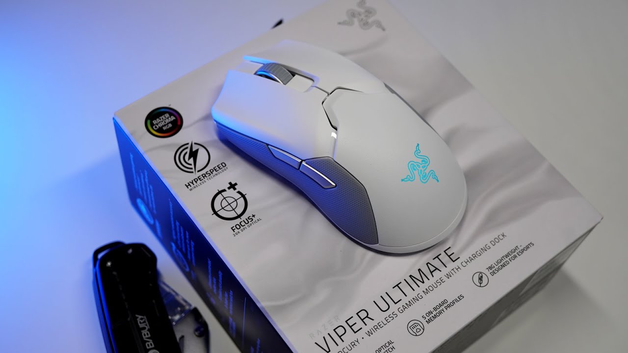 Unboxing Razer Viper Ultimate Mercury with Charging Dock Ambidextrous Gaming Mouse