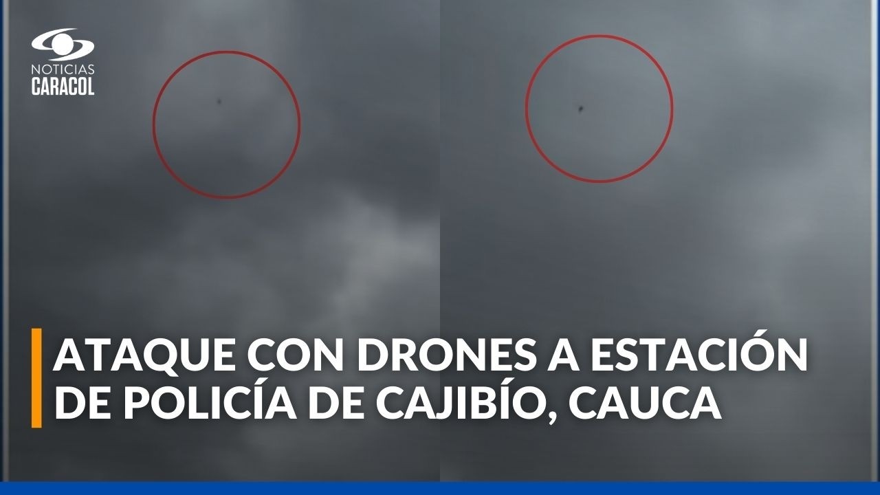 Reportan ataque con drones a estación de Policía de Cajibío, en el departamento del Cauca