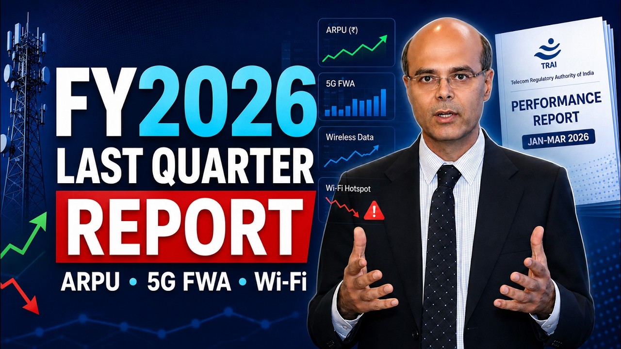 TRAI Jan&ndash;Mar 2026 Telecom Report: ARPU, 5G FWA, Wi-Fi Failure & Data Growth Explained