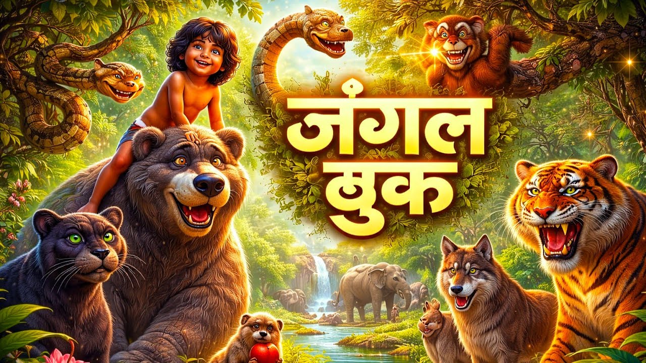 जंगल बुक, Jungle Book in Hindi Kahani, @Chitrakatha_Kids_Nursery 