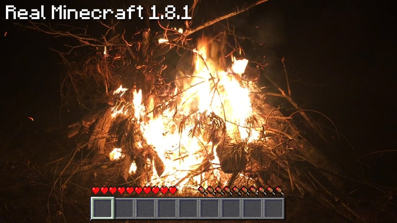 Real Life Minecraft - BUILD A FIRE