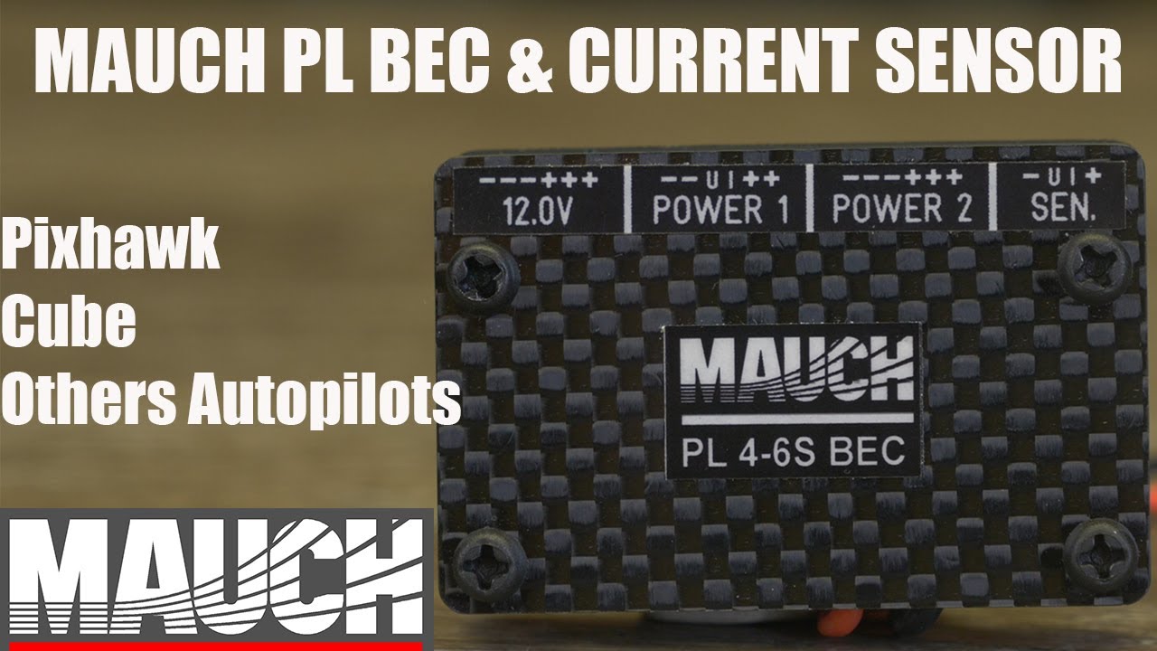 MAUCH PL Series BEC & Current Sensor for Pixhawk & Cube Autopilots