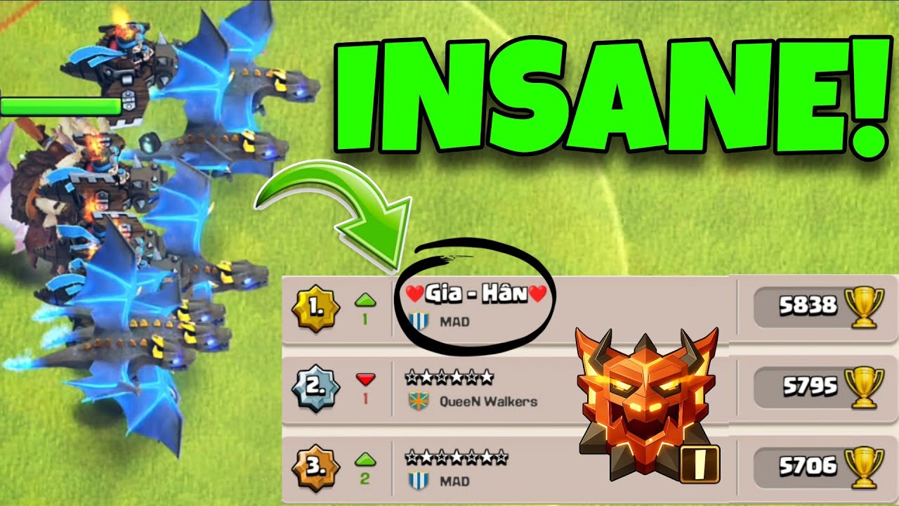 TOP #1 Player's Dragon Army DOMINATING in Legend League! New Best th18 attack strategy in Coc