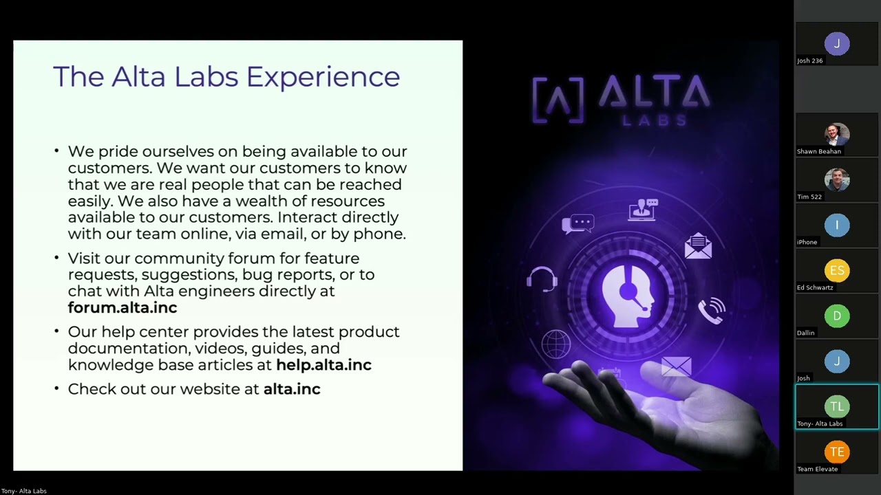 Alta Labs Products and Software Dealer Webinar