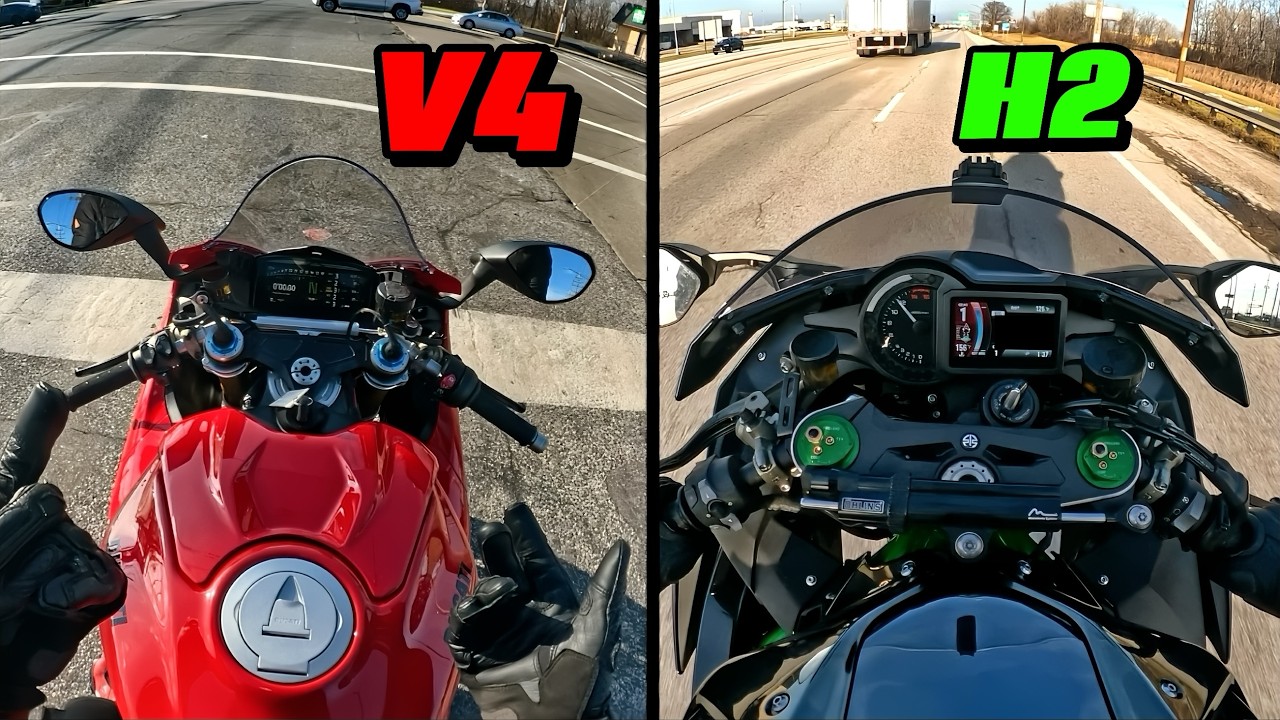 Ducati V4 vs Kawasaki H2