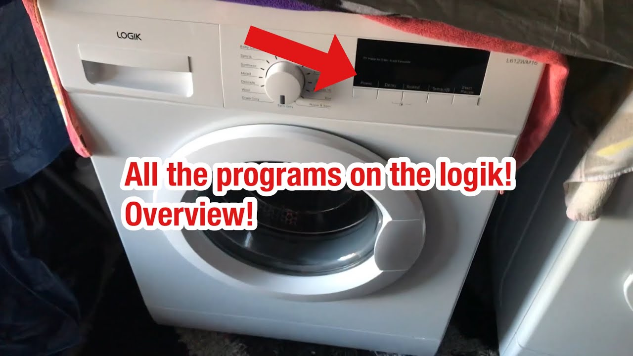 Logik L612WM16 washing machine || programs overview