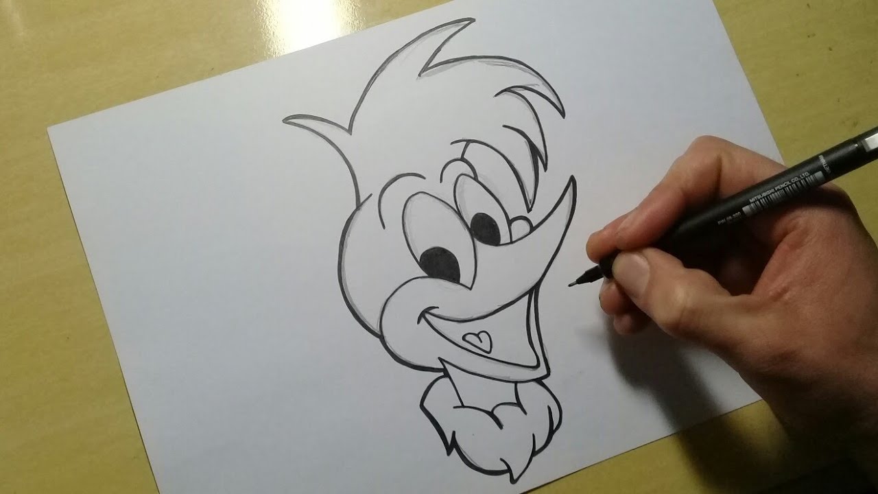 TUTORIAL COMO DESENHAR o #PICAPAU passo a passo