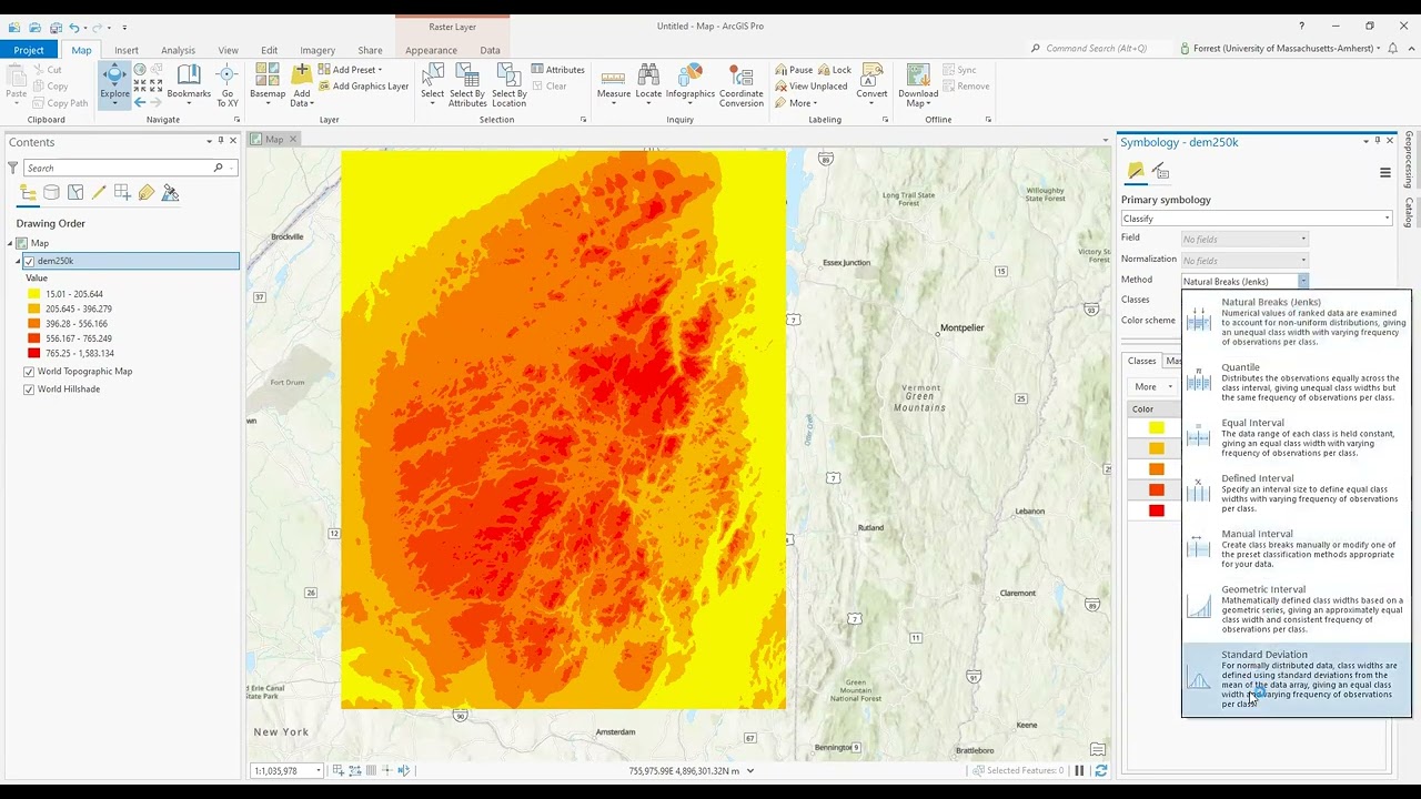 ArcGIS Pro - Symbolizing Raster Data
