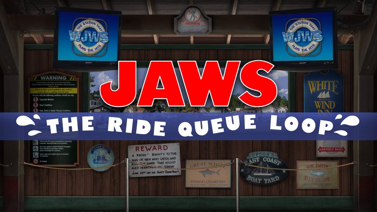 JAWS The Ride 1990's Queue Loop
