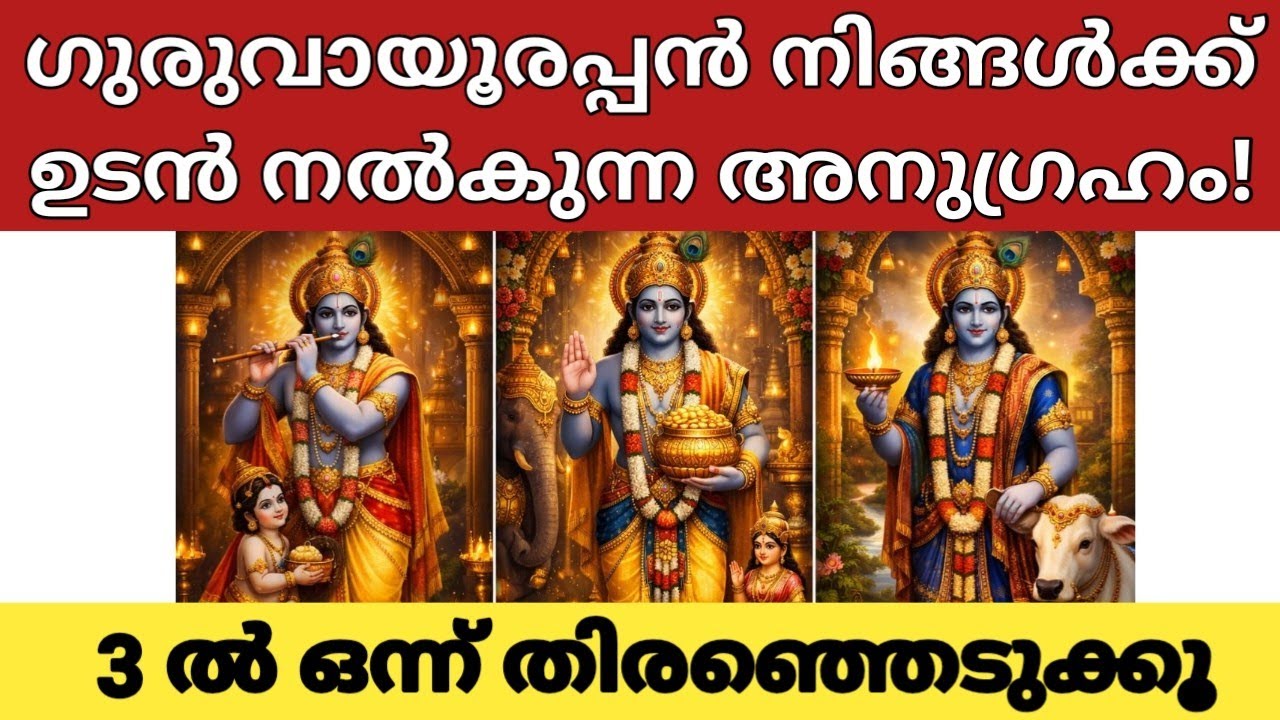 3 കൃഷ്ണചിത്രങ്ങളിൽ ഒന്ന് തിരഞ്ഞെടുക്കൂ – ഗുരുവായൂരപ്പൻ എന്ത് നൽകും?|Thodukuri Malayalam