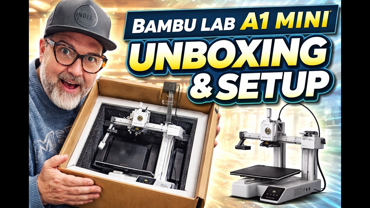 Распаковка и настройка Bambu Lab A1 Mini – Тест первой печати | Лучший ли это мини-3D-принтер?