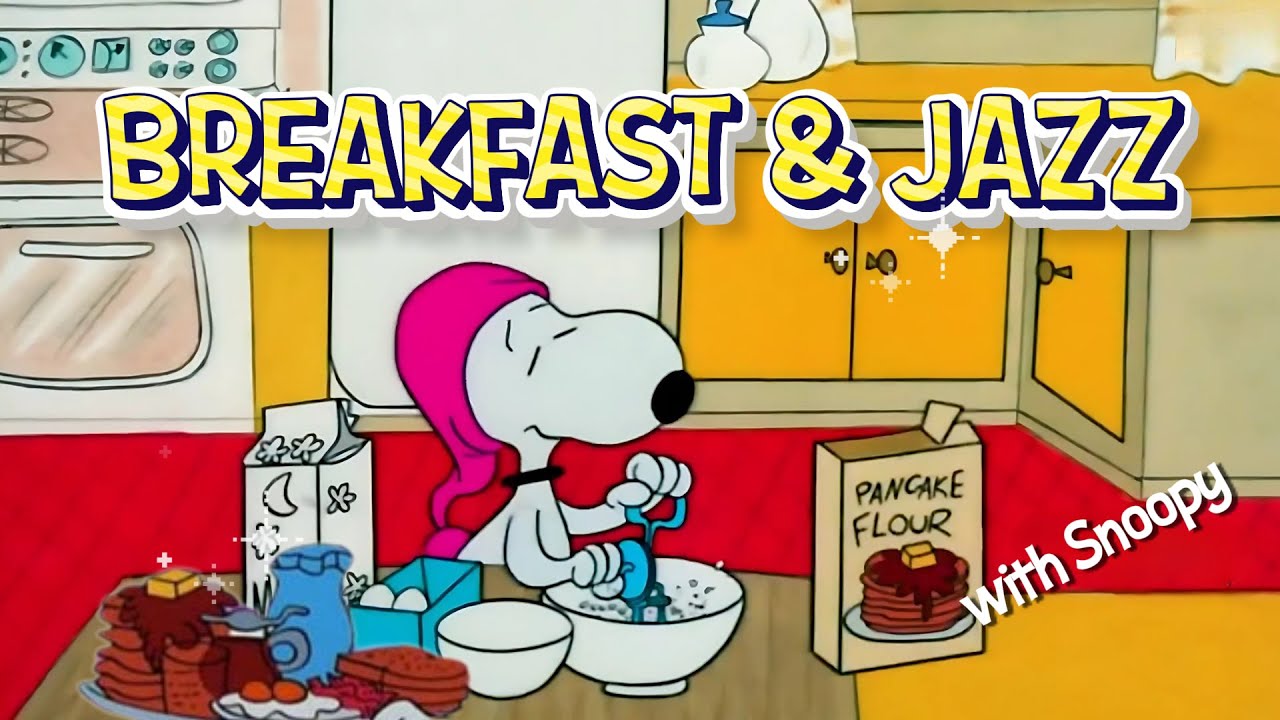 [𝐩𝐥𝐚𝐲𝐥𝐢𝐬𝐭] Breakfast Groove with Snoopy 🥞🎧 Start Your Day the Jazzy Way | Relax, Chill, Unwind |