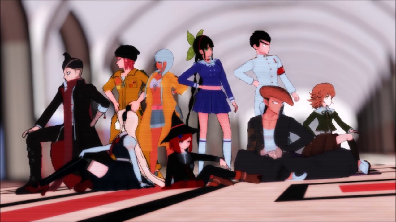 【ダンガンロンパMMD】ソニア,夢野,大和田サンドで威風堂々【９人】