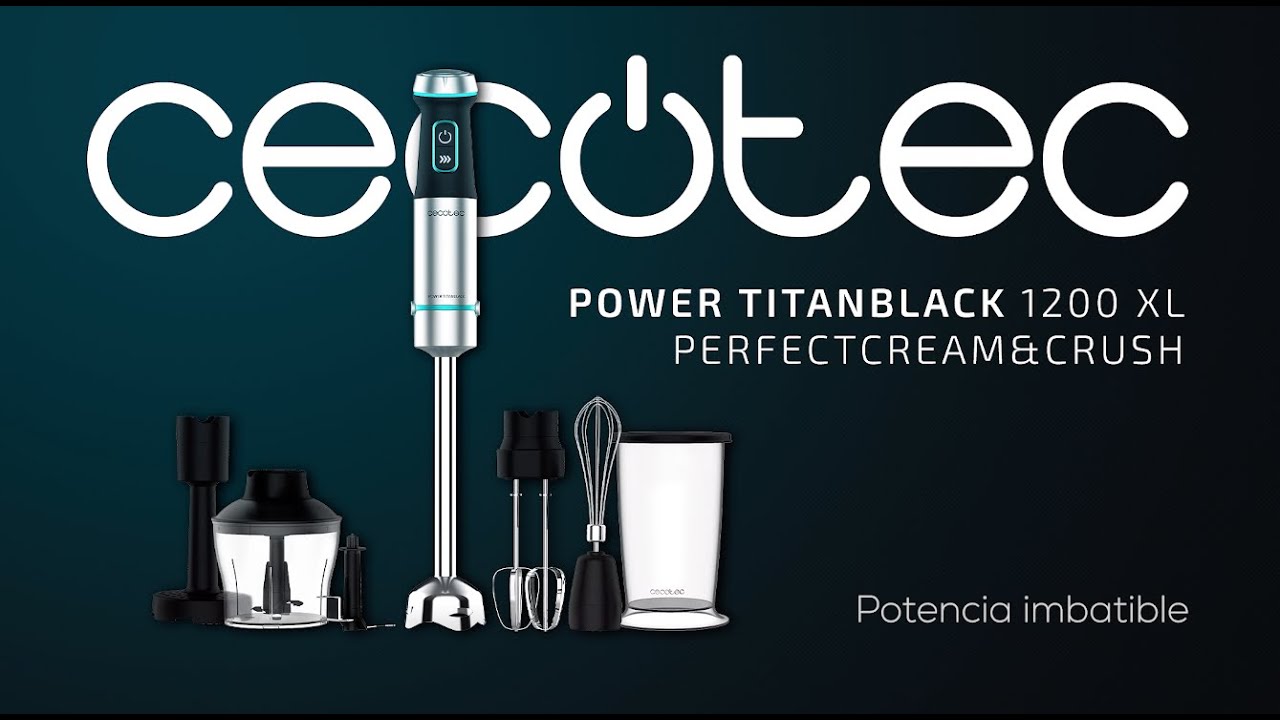 Batidora de mano Power TitanBlack 1200 XL PerfectCream&Crush